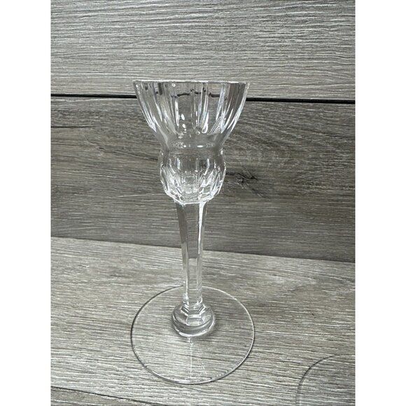 WATERFORD Crystal MARQUIS PALLADIA Taper CANDLESTICKS Rosette Cuts 6” - Picture 4 of 6